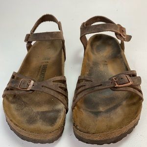Birkenstock Bali 7-7.5 38 sandals oiled leather